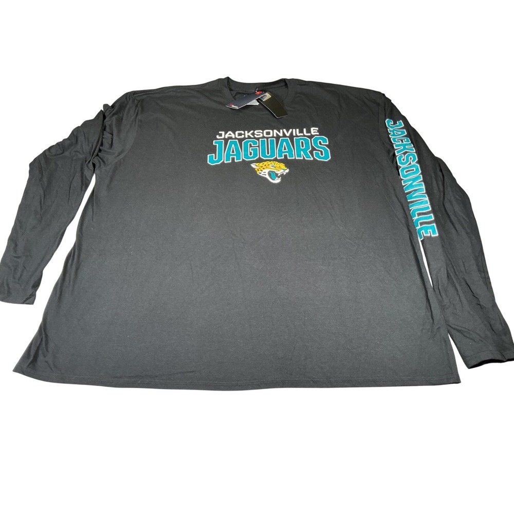 Jacksonville Jaguars Fanatics 3XL‎ Big Long Sleeve Shirt NFL Black Tee  NWT